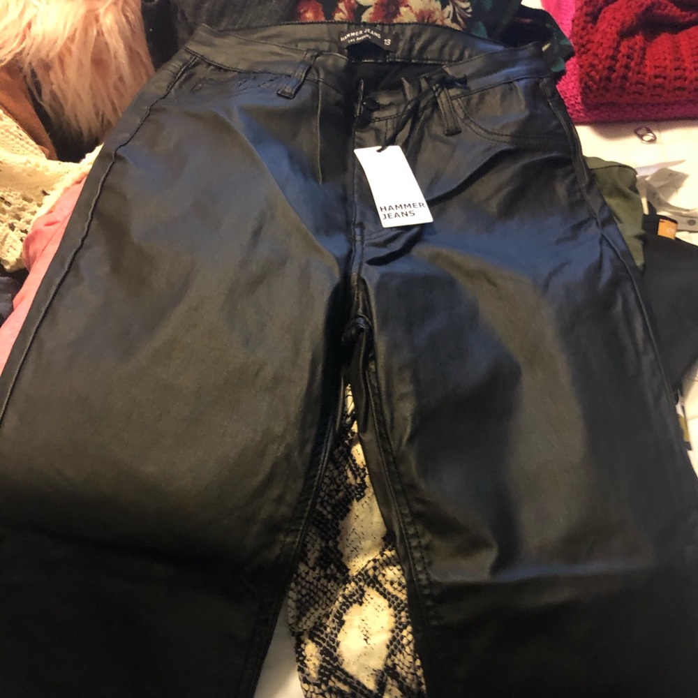 Faux leather leggings